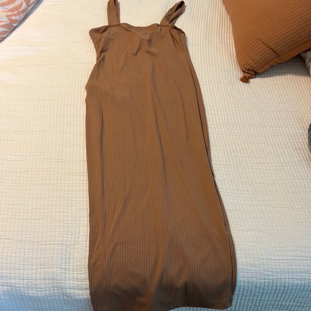 Small midi brown tank dress. Worn a couple of times.
